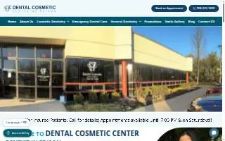 Dental Cosmetic Center of Edison website