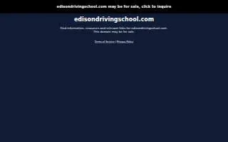 Edison Driving School website