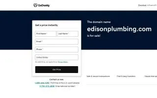 Edison Plumbing website
