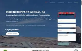 Edison Roofing Experts website