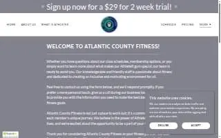 Atlantic County Fitness of Egg Harbor website