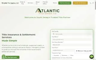 Atlantic Title Agency, LLC of Egg Harbor website