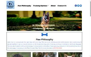 Paws Forward Training of Egg Harbor website