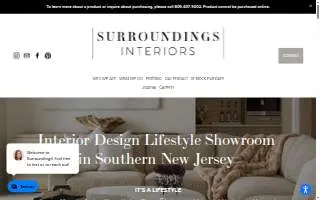 Surroundings Interiors of Atlantic City website