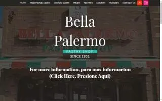 Bella Palermo Pastry Shop website