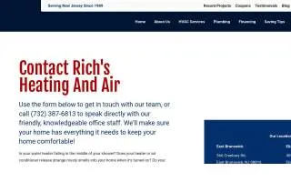 Rich's Plumbing, Heating and Air Conditioning Inc. website