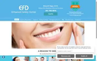 Elmwood Family Dental website
