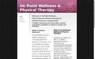 On Point Wellness and Physical Therapy website