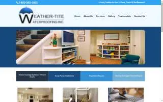 Weather-Tite Waterproofing Inc. website