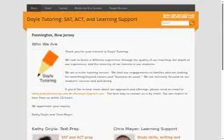 Doyle Tutoring website
