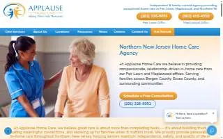 Applause Home Care of Fair Lawn website