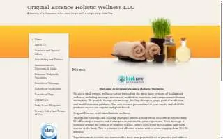 Original Essence Holistic Wellness website