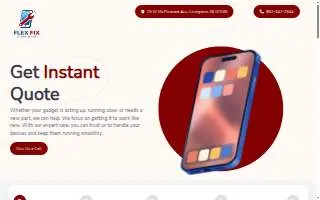 Flex Fix Phone Repair website