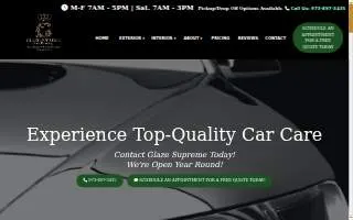 Glaze Supreme Auto Detailing website