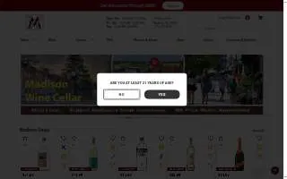 Madison Wine Cellar website