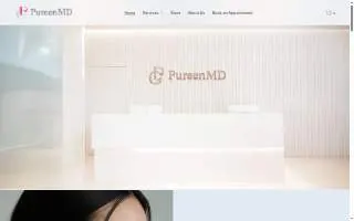 PureenMD Skin and Well-aging Center website