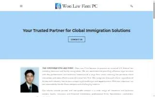 Won Law Firm PC 원우진 미국 이민 변호사 website