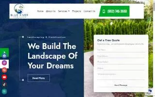 Blue River Landscaping & Hardscape website
