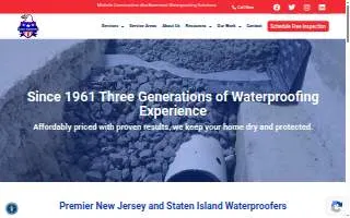 Basement Waterproofing Solutions of Freehold website