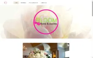 Bloom Floral & Events website