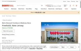 Bob’s Discount Furniture and Mattress Store of Freehold website