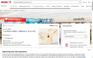 CVS Pharmacy of Freehold website