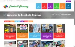 Freehold Printing - Banners & Lawn Signs website