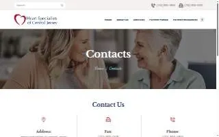 Heart Specialists of Central Jersey, LLP website