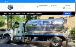 Able Septic Service of Glassboro website