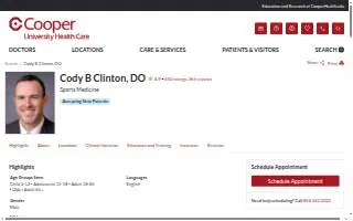 Cody B Clinton, DO website