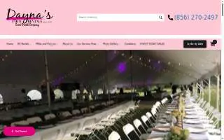 Daynas Party Rentals website