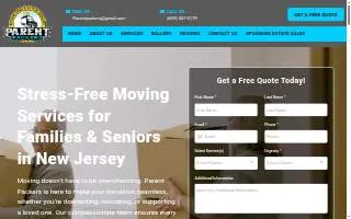 Parent Packers: Moving & Estate Services website