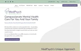 MedPsych Behavioral Health of Glen Rock website