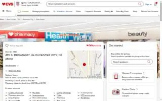 CVS Drug store of Gloucester City website
