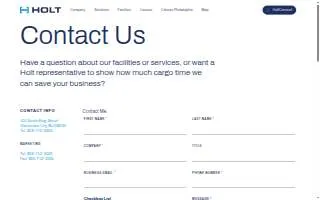Holt Logistics Corp. website