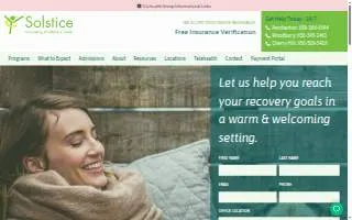 Solstice Counseling & Wellness Center website