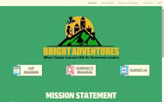 Bright Adventures website