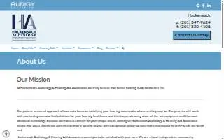 Hackensack Audiology & Hearing Aid Associates website