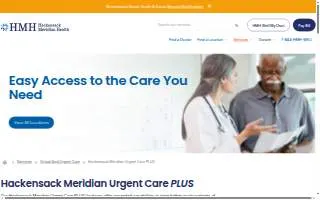 Hackensack Meridian Urgent Care PLUS - Hackensack website