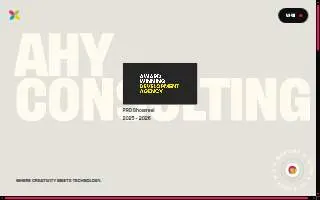 Ahy Consulting website
