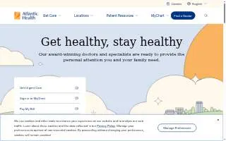 Atlantic Health Urgent Care of Hackettstown website