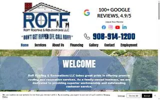 Roff Roofing & Renovations LLC website