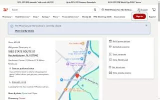 Walgreens Pharmacy of Hackettstown website