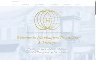 Haddonfield Psychiatry & Therapy website
