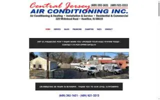 Central Jersey Air Conditioning Inc. website