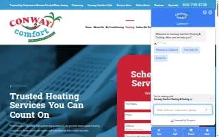 Conway Comfort Heating & Cooling website