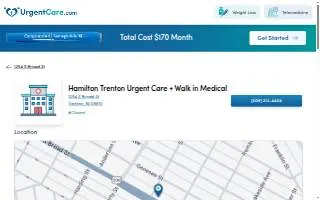 Hamilton Trenton Urgent Care + Walk in Medical website
