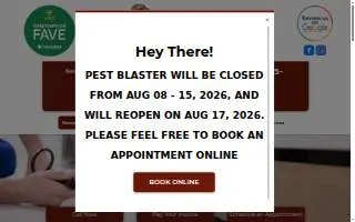 Pest Blaster website