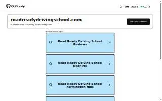 Road Ready Driving School of Hamilton website