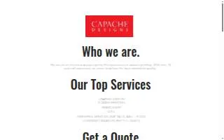 Capache Designs website